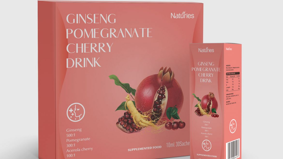 Naturies Ginseng Pomegranate Cherry Drink 30*10mg sachet